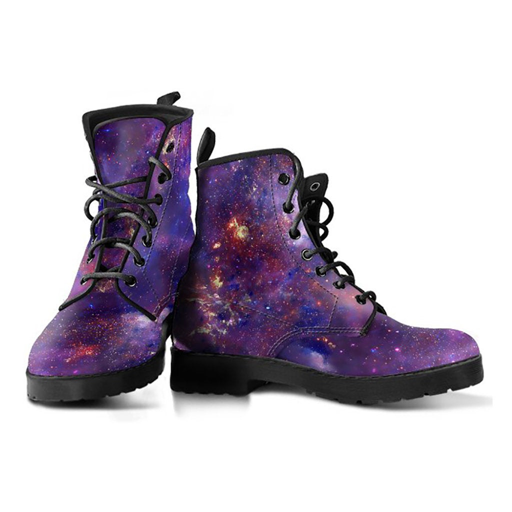 Purple Galaxy Printed Boots