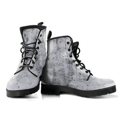 Grey Abstract Grunge Womens Boots