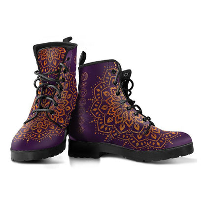 Gold chakra mandala women’s printed boots – product image 2