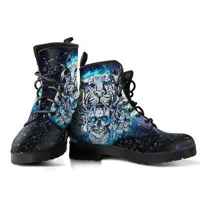 White tiger and skull warrior women’s printed boots – product image 2