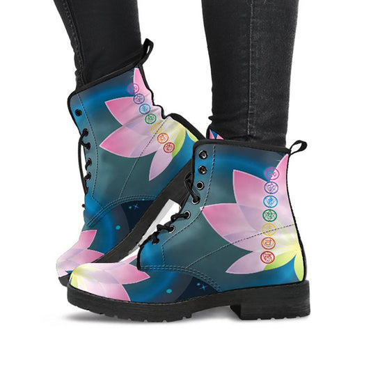 Pastel Lotus Chakra Mandala Womens Boots