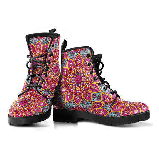 Funky Floral Mandala Womens Boots