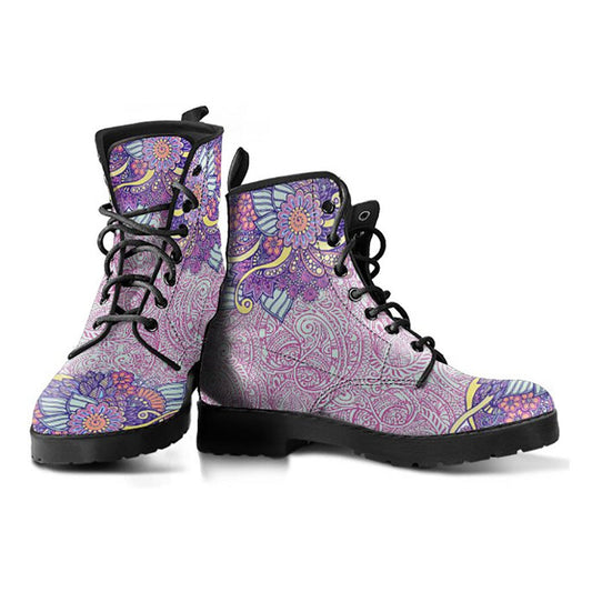 Pink Henna Decor Womens Boots