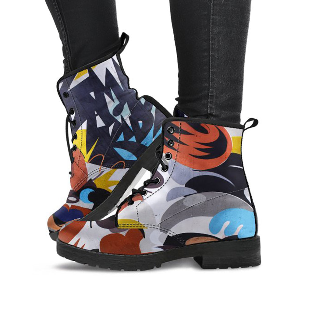 Colorful Abstract Art Womens Boots