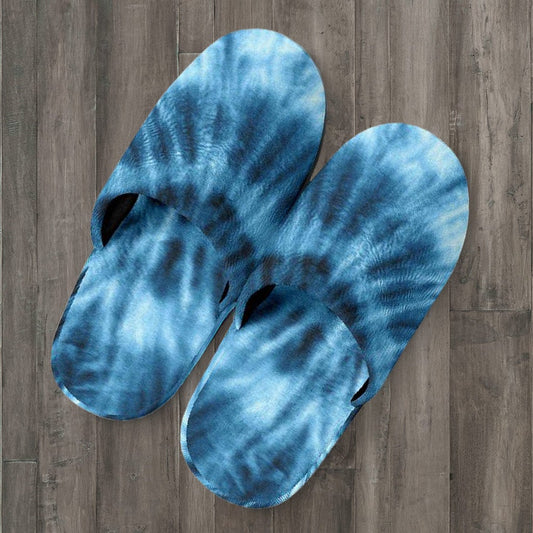 Blue Tie Dye Slippers