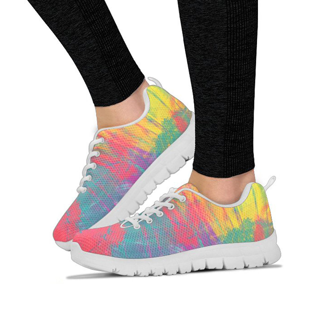 Colorful Abstract Pastel Printed Running Shoes