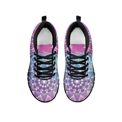 Purple Floral Mandalas Sneakers