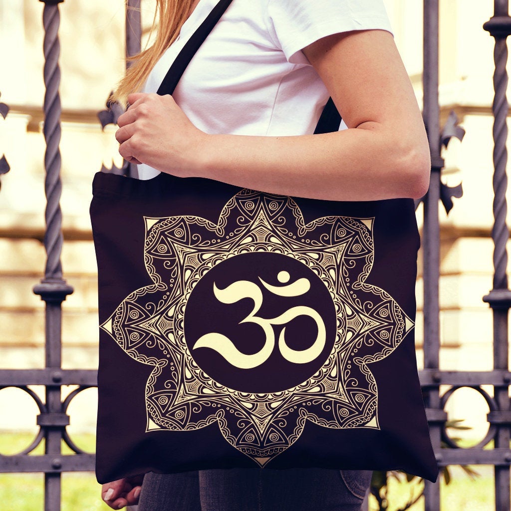 Aum Mandala Printed Tote Bag
