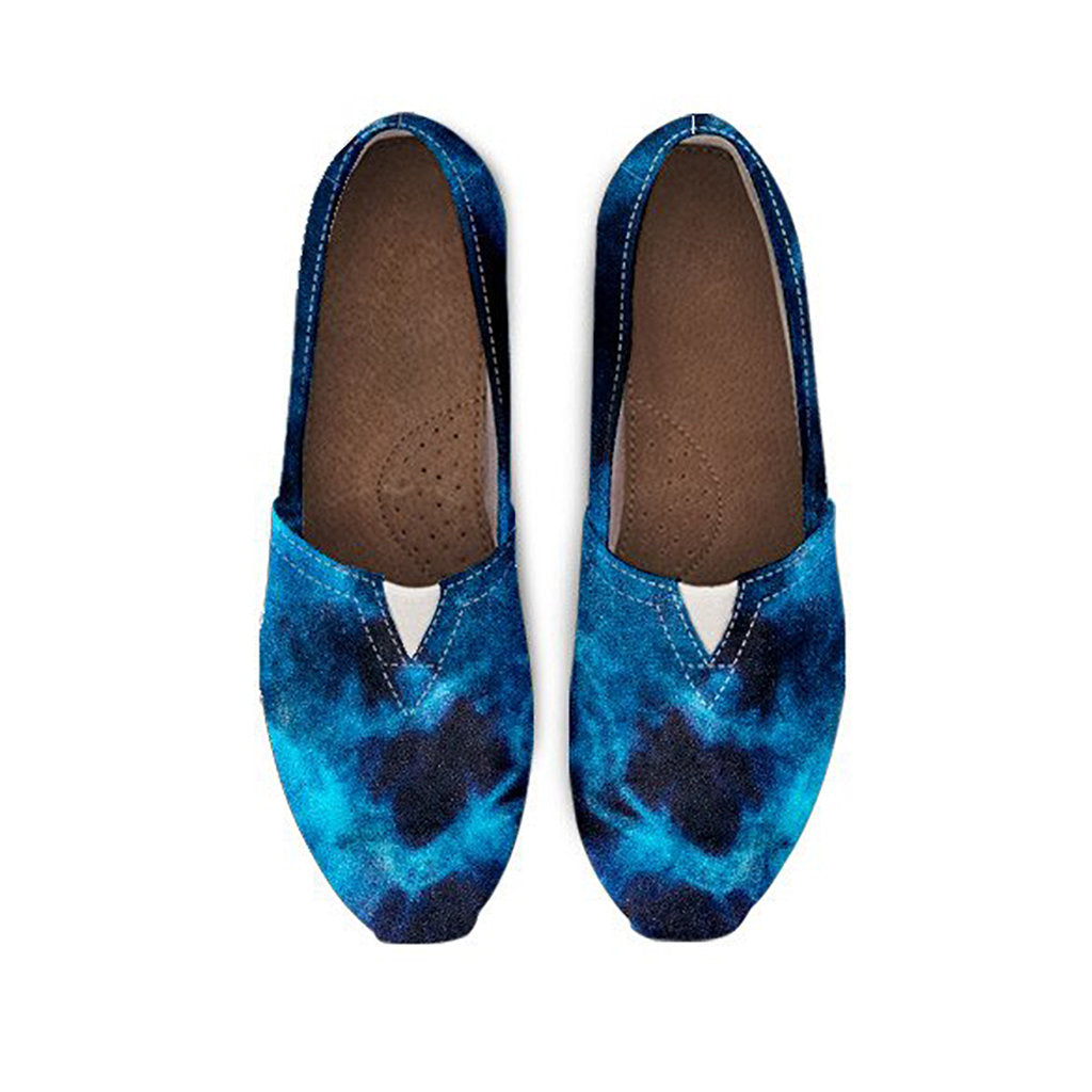 Blue Tie Dye Grunge Casual Shoes