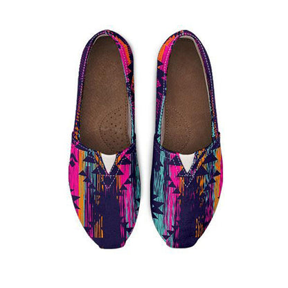Colorful Boho Aztec Streaks Casual Shoes