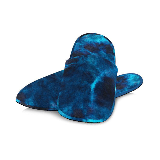 Blue Tie Dye Grunge Slippers