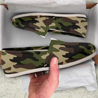 Army Green Camouflage Casual Shoes