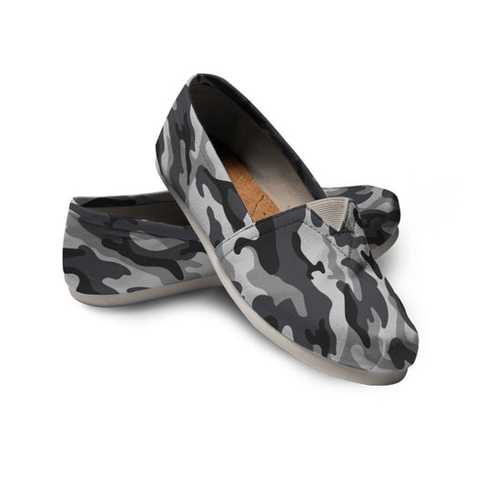 Grey Camouflage Casual Shoes