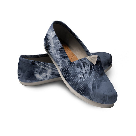 Grey Feathers Casual Shoes