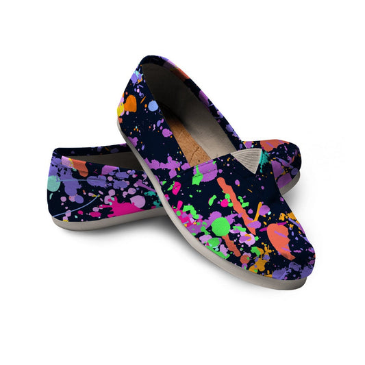 Colorful Paint Drip Abstract Art Casual Shoes