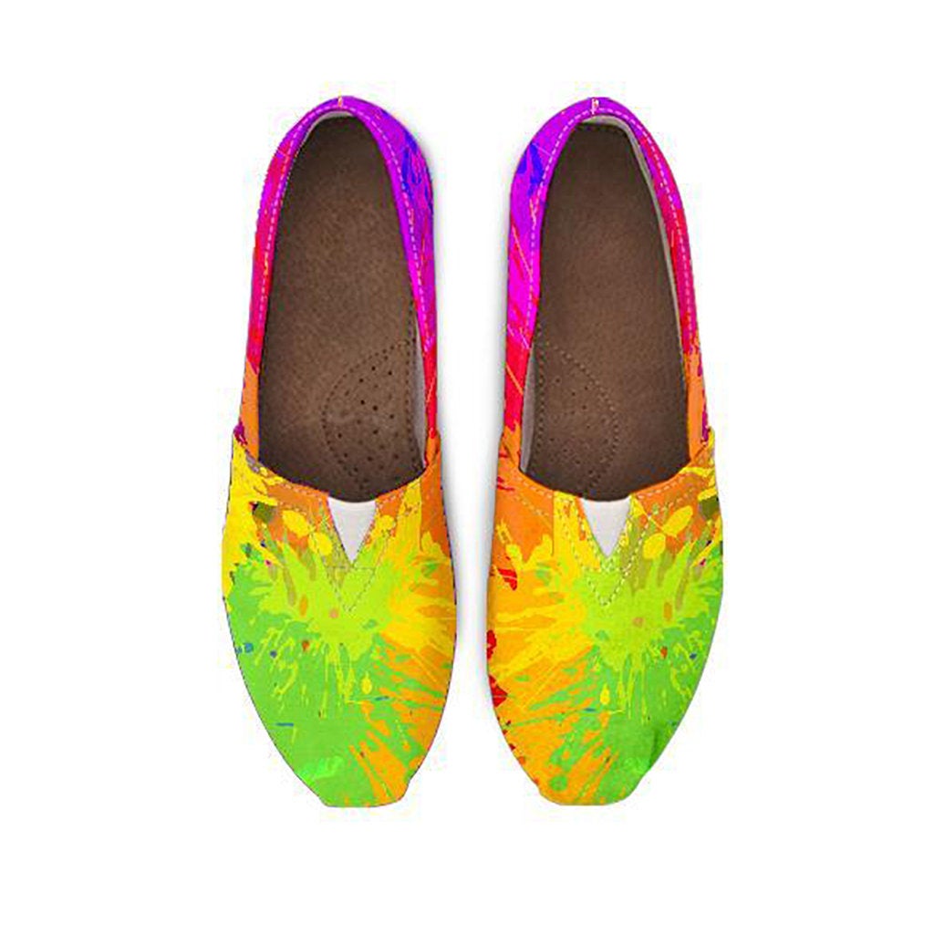 Colorful Paint Splatter Casual Shoes