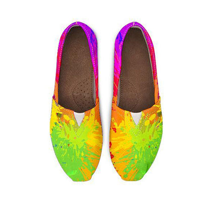 Colorful Paint Splatter Casual Shoes