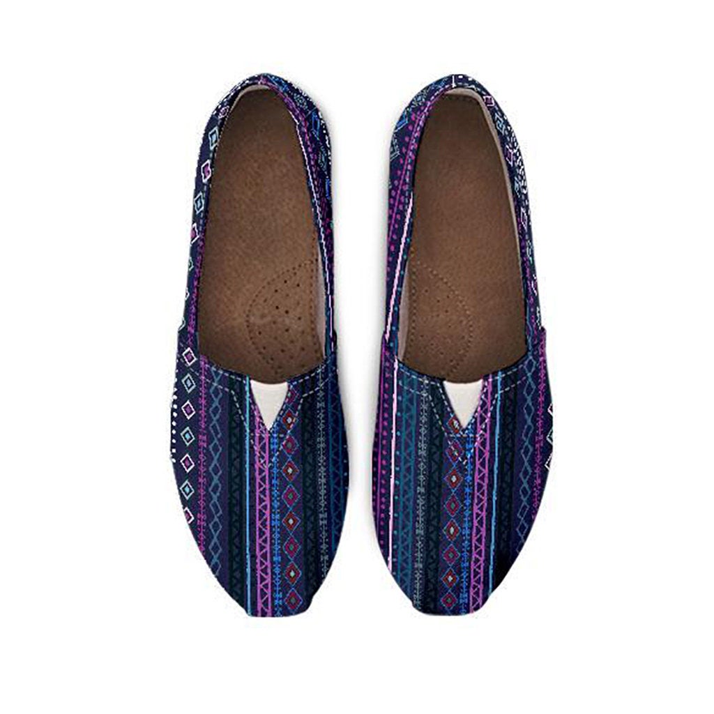 Purple Boho Stripes Decor Casual Shoes