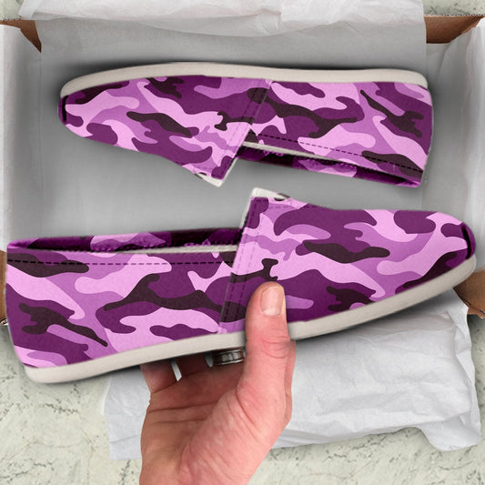 Purple Camouflage Casual Shoes