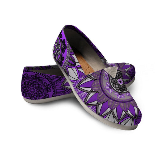 Purple Floral Mandals Casual Shoes