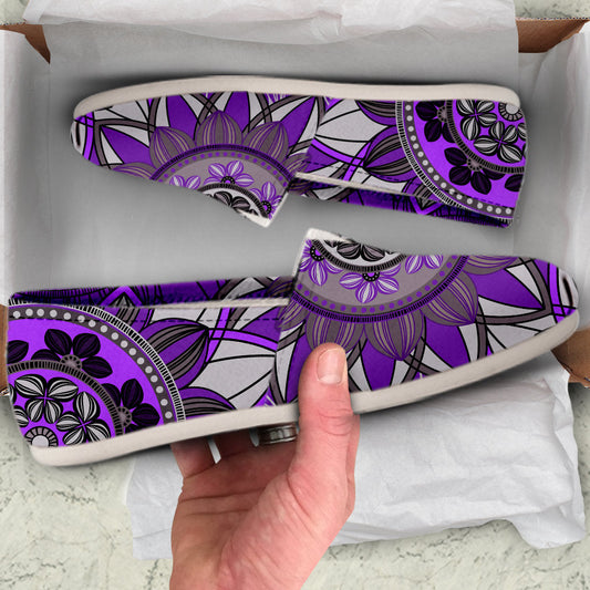 Purple Floral Mandals Casual Shoes