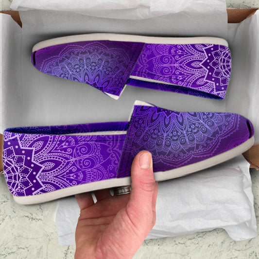 Purple Mandalas Casual Shoes