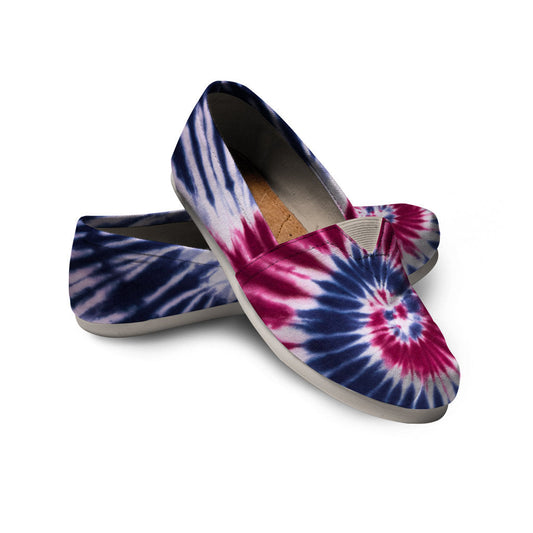 Red, White & Blue Tie Dye Casual Shoes