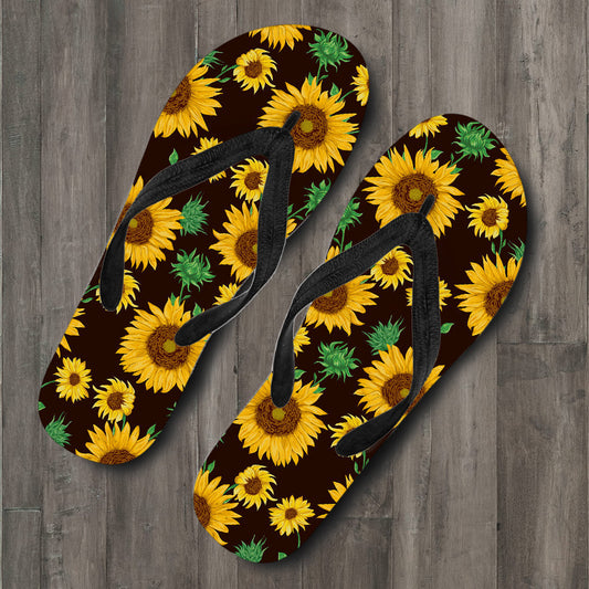 Sunflowers Flip Flops