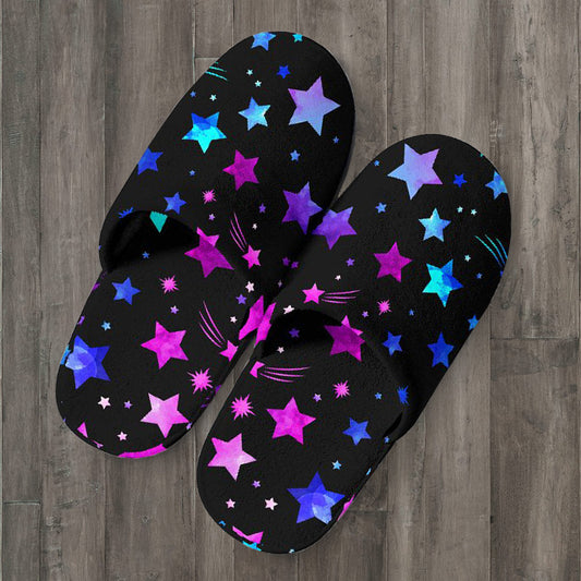 Pink & Purple Stars Slippers