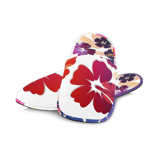 Colorful Aloha Flowers Slippers