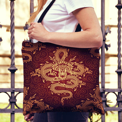 Red Dragon Canvas Tote Bag
