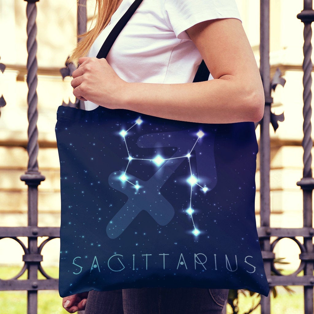 Sagittarius Zodiac Canvas Tote Bag