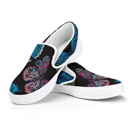 Colorful Butterflies Slip On Shoes