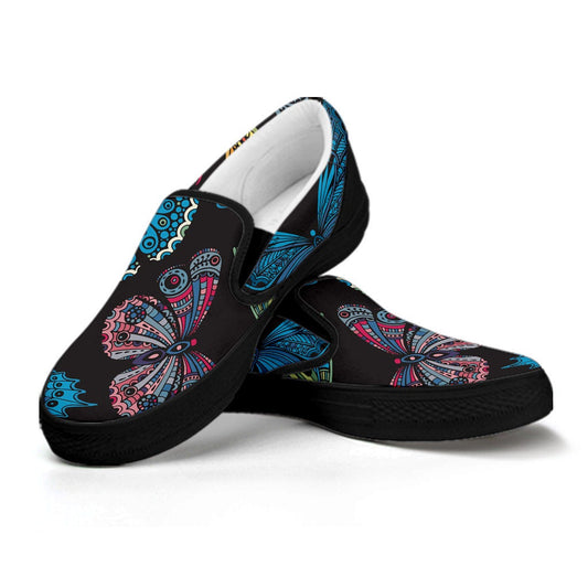 Colorful Butterflies Slip On Shoes