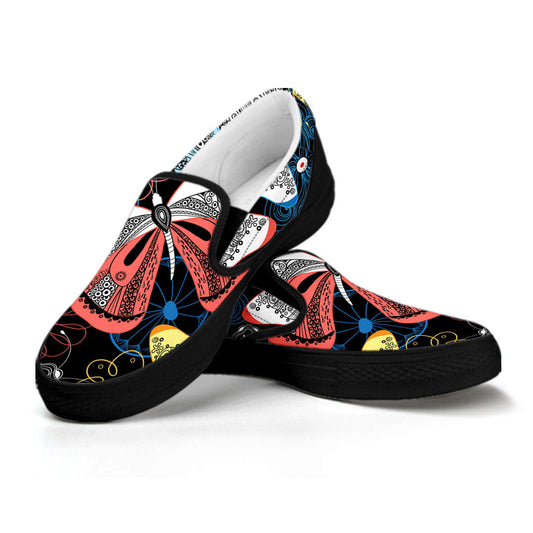 Colorful Butterflies Decor Slip On Shoes