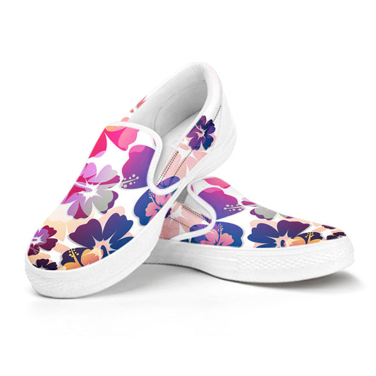 Colorful Aloha Flowers Slip On Shoes