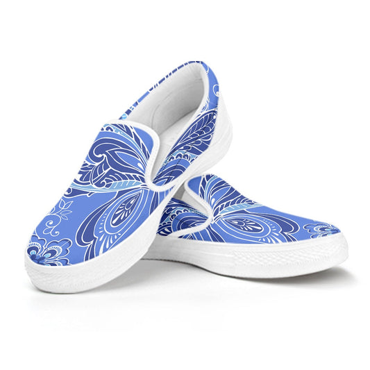 Purple Butterflies Decor Slip On Shoes