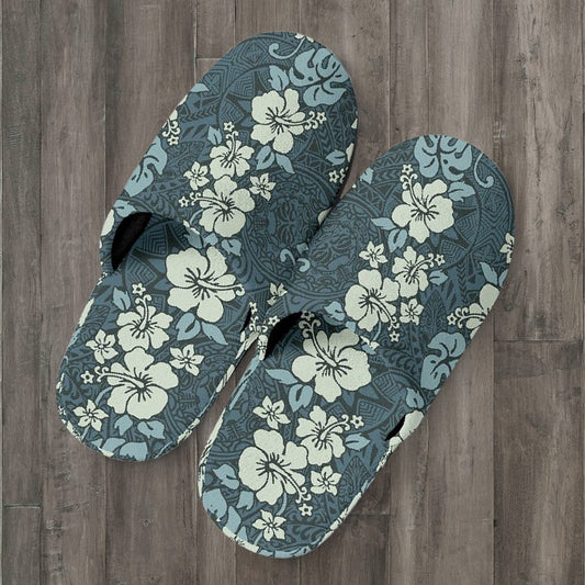 Floral Tribal Polynesian Slippers