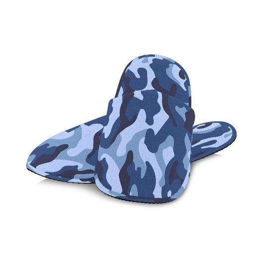 Blue Camouflage Slippers