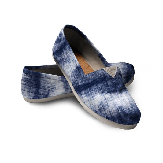 Denim Blue Abstract Casual Shoes