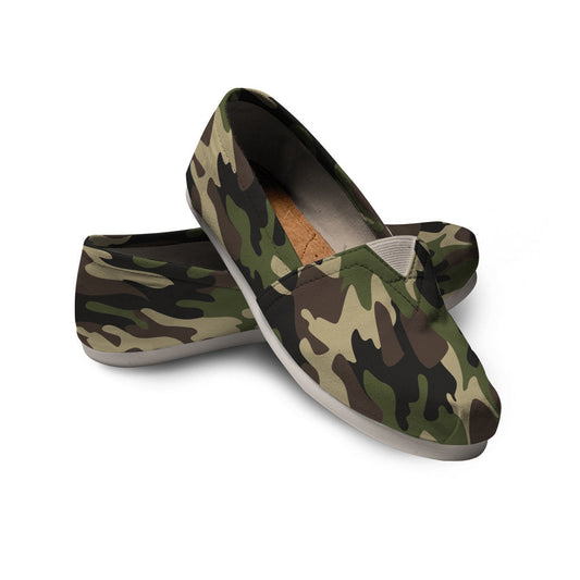 Army Green Camouflage Casual Shoes