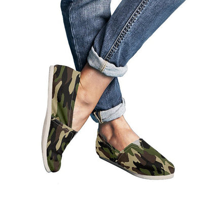 Army Green Camouflage Casual Shoes