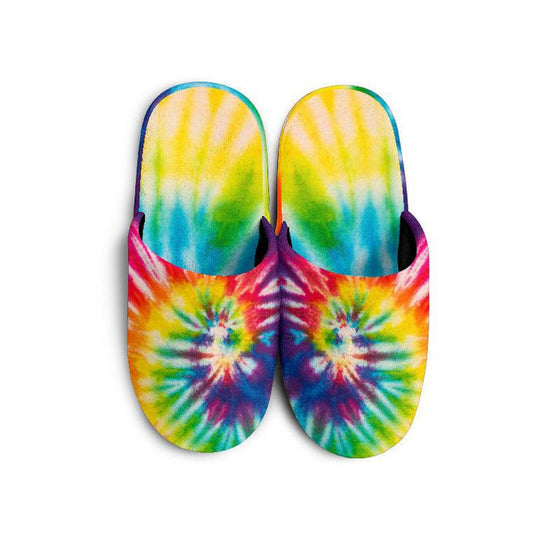 Colorful Tie Dye Spiral Slippers