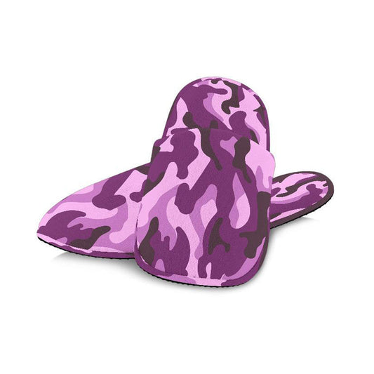 Purple Camouflage Slippers