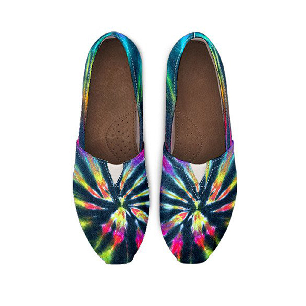Colorful Neon Tie Dye Casual Shoes