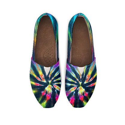 Colorful Neon Tie Dye Casual Shoes
