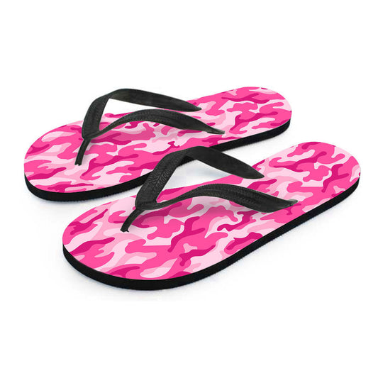 Pink Camouflage Flip Flops