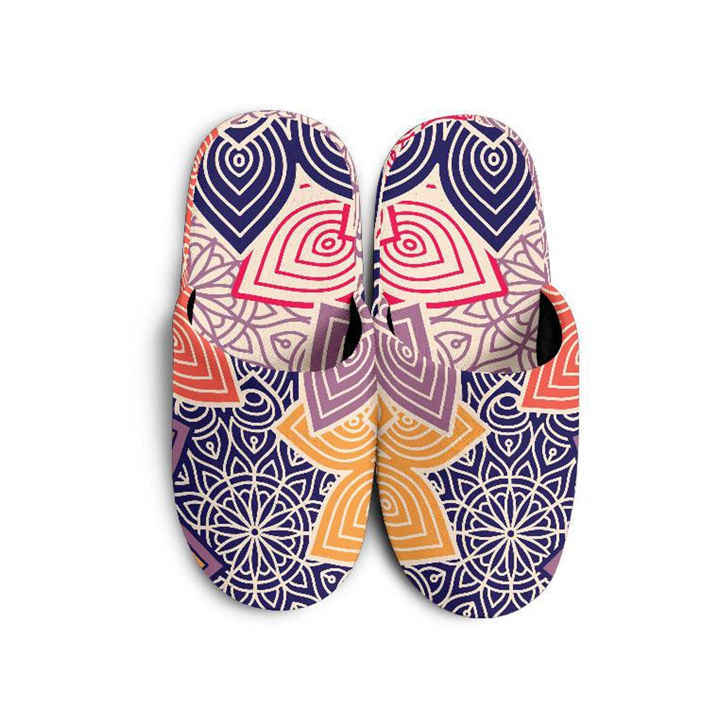 Colorful Floral Mandalas Slippers