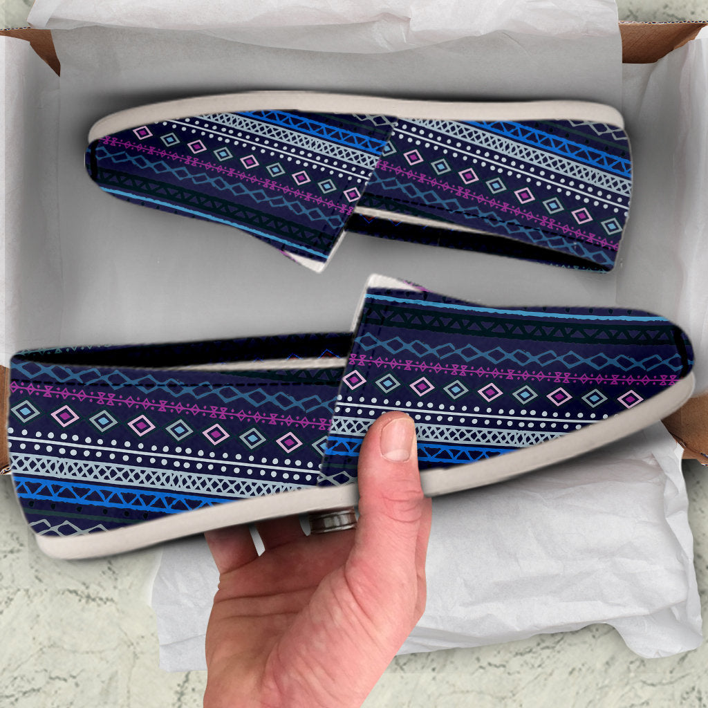 Purple Boho Stripes Decor Casual Shoes