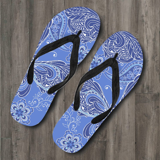 Purple Butterflies Decor Flip Flops